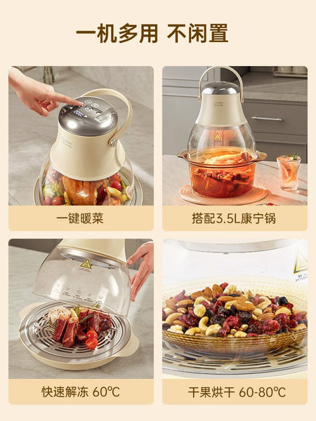 Air Fryer New Household Glass Visualization Multifunctional Large Capacity Electric Fryer Far Infrared Penetrating Heat