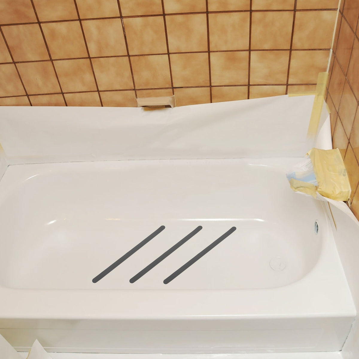 24Pcs Anti Slip Bathtub Strips Transparent Non Slip Bathtub Stickers Tub Shower Floor Safety Grip Adhesive Decals Bath Tub