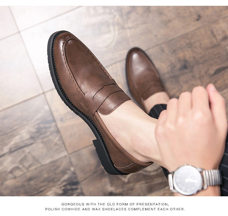 High Quality Casual Business Shoes Men Leather Loafers Classic Men's Dress Shoes Formal Office Leather Brogues Shoes Male