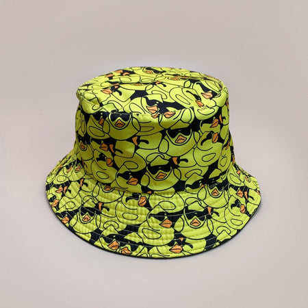 Cartoon Yellow Duck Bucket Hats New Unisex Cute Sunshade Double Sided Wearable Fashion Casual Versatile Outdoor Fisherman Caps