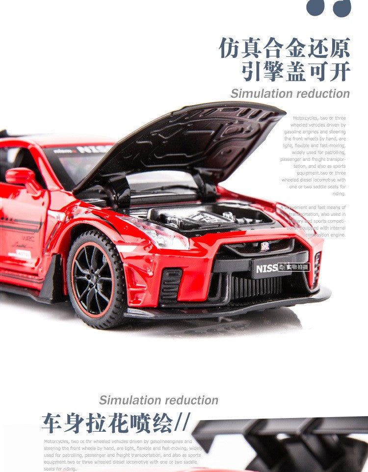 1:32 Nissan GTR R35 Racing Alloy Model Car Diecast Metal Toy Vehicle Model Collection Miniature Car Simulation Boy Birthday Gift