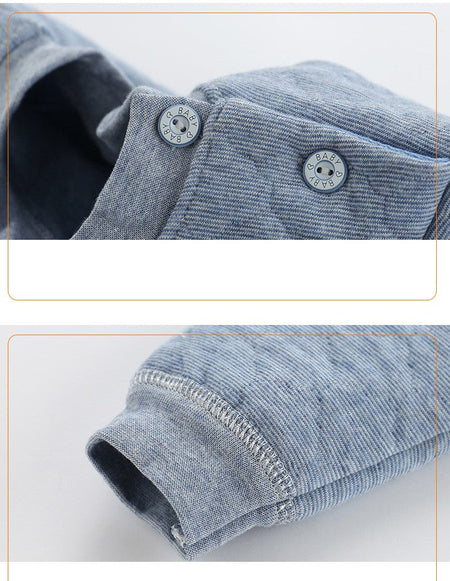 Winter Kids Pajamas For Baby Children Thermal Underwear Clothes Suit Three Layers Thick Cotton Toddler Boys Girls Sleepwear Set