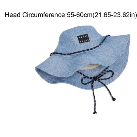 Retro Sunscreen Western Cowboy Hat Lightweight Wide-Brimmed Denim Bucket Hat Japanese Style Cloth Fisherman Hat Travel
