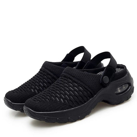 Women Walking Shoes Air Cushion Slip-On Orthopedic Diabetic Ladies Platform Mules Mesh Lightweight Slipper Wedge Female Sneaker