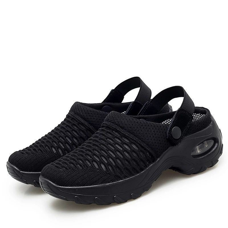 Women Walking Shoes Air Cushion Slip-On Orthopedic Diabetic Ladies Platform Mules Mesh Lightweight Slipper Wedge Female Sneaker
