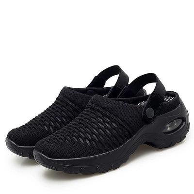 Women Walking Shoes Air Cushion Slip-On Orthopedic Diabetic Ladies Platform Mules Mesh Lightweight Slipper Wedge Female Sneaker