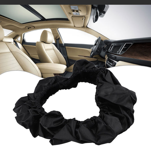 1pc Stretch Steering Wheel Protector Scratch Protector Cover Oil Resistant Dust Resistant Oxford Cloth For 30cm-45cm Car Repair