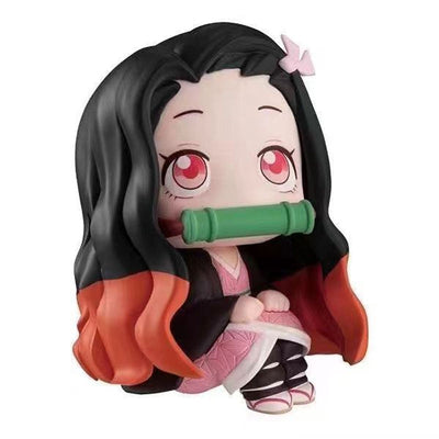 Anime Demon Slayer Doll Toy 6cm Nezuko Tanjirou Zenitsu Inosuke Kyoujurou Kanawo Action Figures Model Toy Kid Xmas Birthday Gift