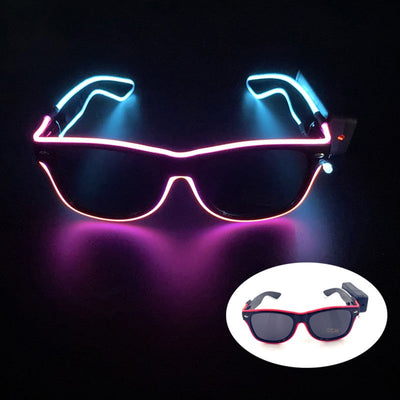 New Cool Wireless Glowing LED Light Up Glasses For Rave Festival Party Luminous Neon Mosaic Sunglasses Club Disco Eye Glasses