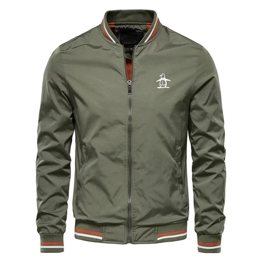 New/Korean/Golf/Men's stand up collar jacket zipper sportswear, Spring and Autumn fashion men's outdoor casual zipper jacket