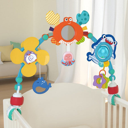 Baby Toy Toddler Cribs Cradles Hanging Bell Baby Stuff Newborn Stroller Stroller Play Arch Bed Toys for Babies 0 12 Months