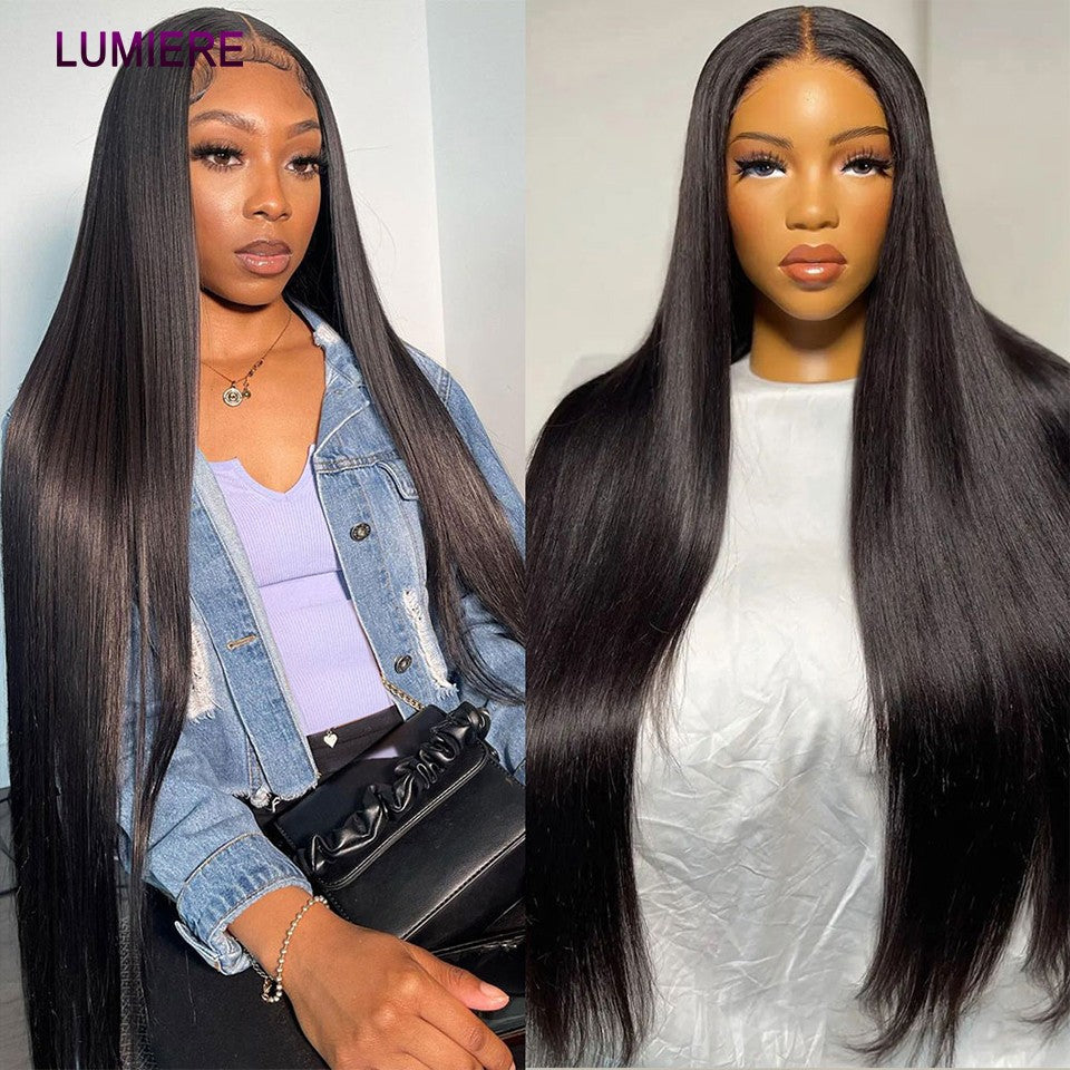 8-40" Bone Straight Human Hair Bundles 1/3/4 PCS Brazilian Hair Weave Raw Human Hair Bundles Deal Virgin Hair Extensions Lumiere
