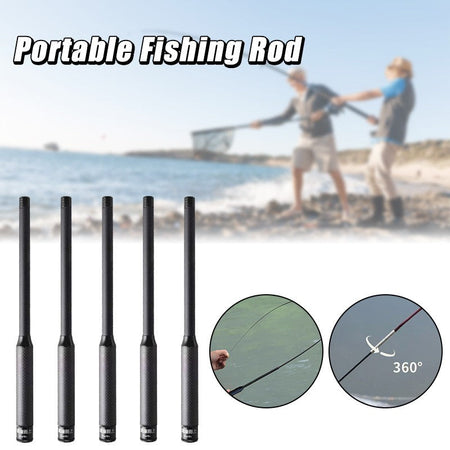 Telescopic Pocket Fishing Rod Extendable Ice Fishing Pole 1.3/1.5/1.8/2.0/2.2m Fishing Rod for Bass Pike Mini Rockfish Rods ???