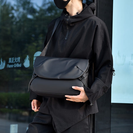 Minimalist Black Men's Shoulder Bag Male High Quality Waterproof Briefcase Crossbody Bag Business Style Messenger Bags for Men