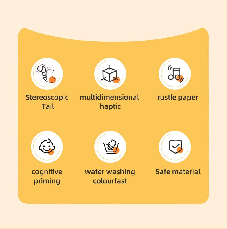 Baby Cloth Book Baby Toys 0-3 Year Old Infant Early Education Toys 6 Pages Cloth Book