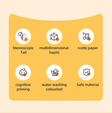 Baby Cloth Book Baby Toys 0-3 Year Old Infant Early Education Toys 6 Pages Cloth Book