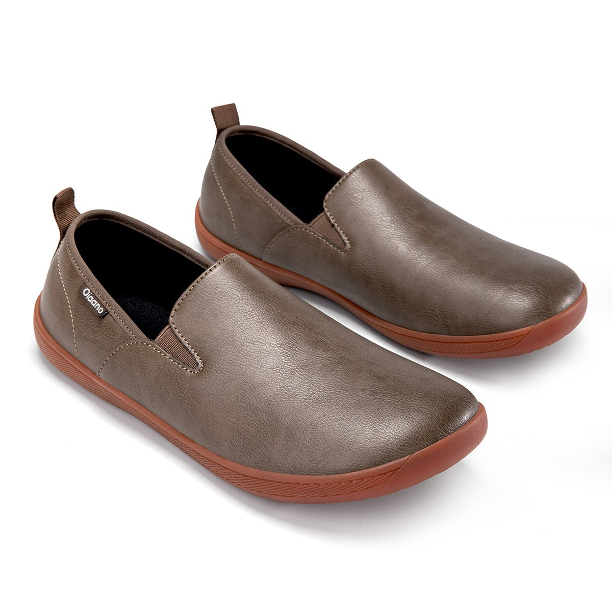 Oiaano  Wide Toe Men Minimalist Shoes  Comfortable Sneakers Leather Casual Shoes Black Slip On Leisure Loafers  Drive  Office