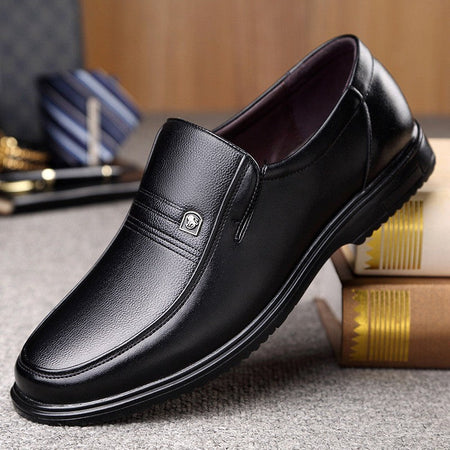 Handmade Genuine Leather Shoes Men Loafers Business Casual Shoes Classic Soft Leather Hombre Breathable Flat Shoes