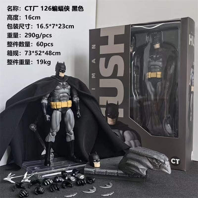 CT Toys Batman Mafex 126 Blue 1/6 Scale Action Figure DC Batman Shf Anime Collectible Figurine for Kids And Collectors Xmas Gift