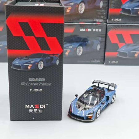 New In Stock Masdi 1:64 Mclaren Senna 1110 Special Edition Alloy Miniature Static Car Model Customized Boy Toys Gifts Collection