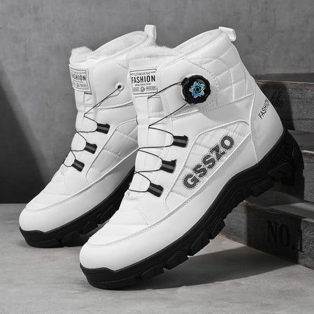 Winter New Swivel Buckle Fleece Waterproof Snow Boots Outdoor Non-slip and Wear-resistant