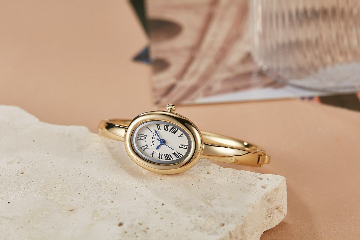 Fashionable Luxury Elegant ladies' Bracelet Watch Roman Numeral Oval Waterproof Women's Quartz Watch reloj ???? ??????? ????????