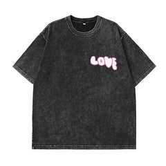 Cotton Washed T-shirt for Women New Attitude Fashion Leopard Prints Tops Loose O-Neck Oversized Short Sleeve Y2k Female Clothes