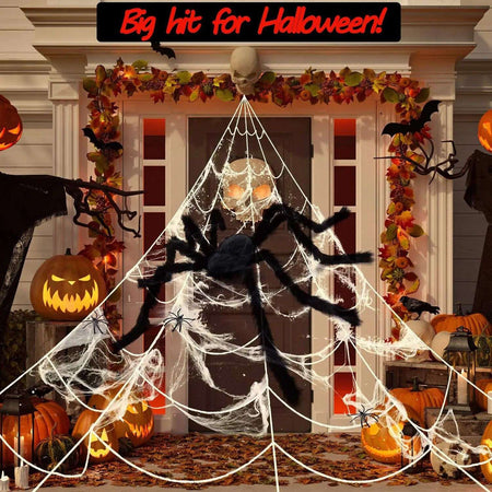 Halloween Spider Decoration Realistic Super Plush Spider Scary Indoor Home Scream Party Outdoor Garden Yard Decoration Supplies