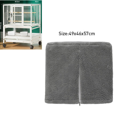 Winter Warm Bird Cage Cover Breathable Splashproof Large Bird Cage Cover Parrot Cage Shading Protective Products Bird Supplies