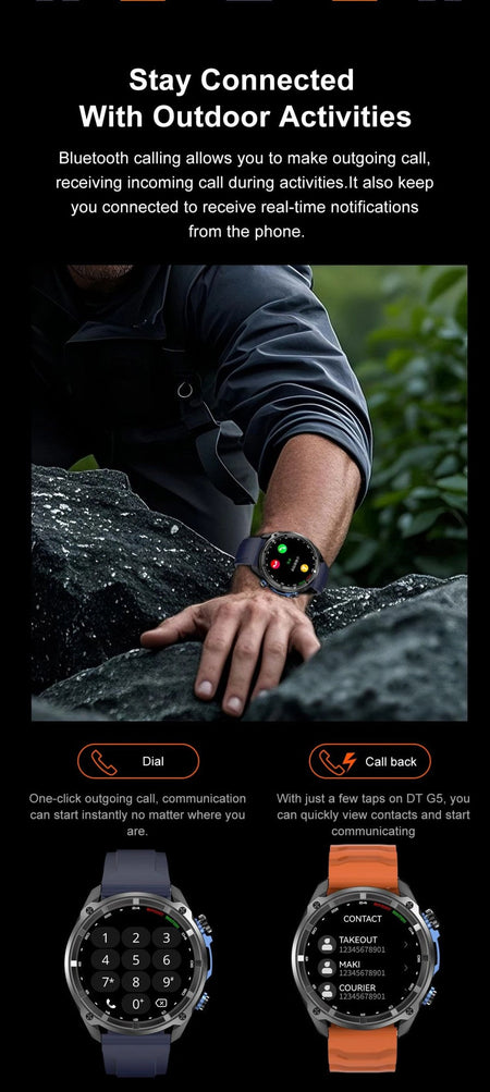 NEW 4GB Memory Video Player Smart Watch AMOLED With GPS Offline Maps Military Sports Smartwatch Men 30m Swim Waterproof Bracelet
