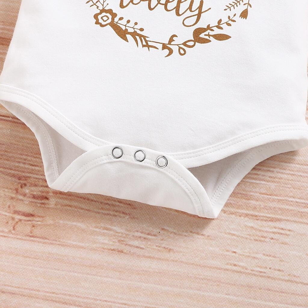 0-18 Month Newborn Baby Girls Clothes Romper Dot Pant with Elastic Waistband Infant Headband with Bow Knot 3PCS Cute Casual Set
