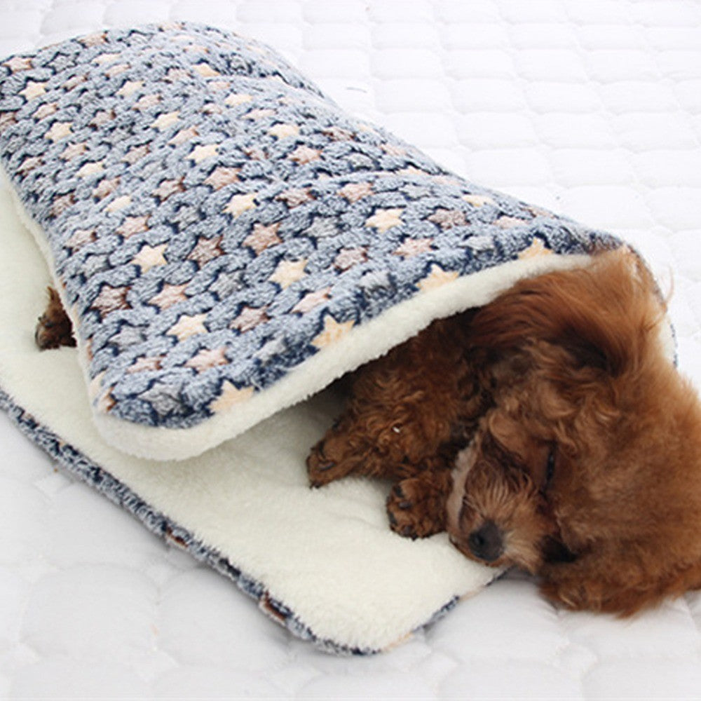 Pet Sleeping Mat Warm Dog Bed Soft Fleece Pet Blanket Cat Litter Puppy Sleep Mat Lovely Mattress Cushion for Small Large Dogs