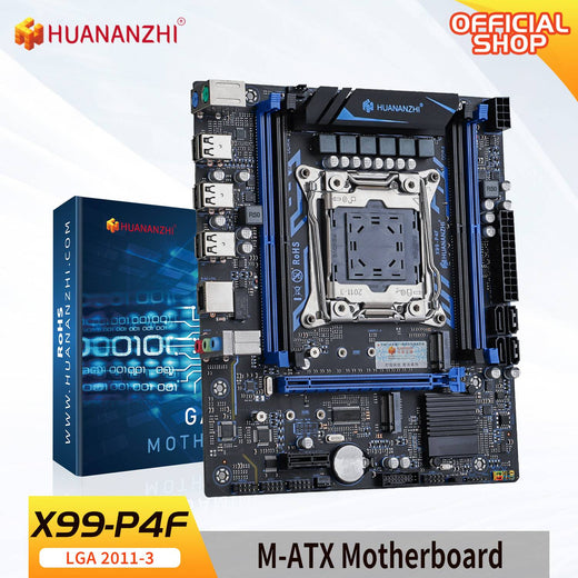 HUANANZHI X99 P4F LGA 2011-3 XEON X99 Motherboard support Intel E5 V3 V4 All Series DDR4 RECC NON-ECC Memory NVME