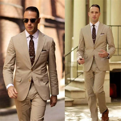 CustomizedFashion Brown Groom Tuxedos Peak Lapel Groomsmen Mens Wedding Dress Excellent Man Jacket Blazer Business Suit(Jacket+P
