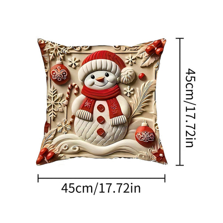 1pcs 2D Christmas Pillow Cover Xmas Party Decoration 2025 Xmas Holiday Santa Claus Pillow Cover Navidad Natal New Year Gift 2026