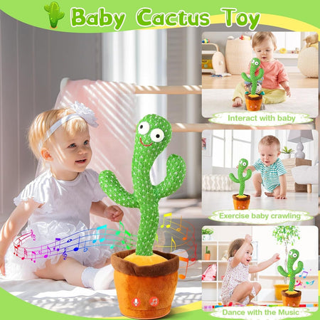 Talking, Recording ,Dancing Cactus Toys, Children's Electronic Plush Cactus Toys, 120 Songs, Children's Birthday Gifts
