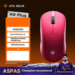 ATK A9 Ultra Wireless Gaming Mouse A9/A9 SE/A9 Plus/A9 Pro Tri Mode 8K Gaming Mouse 53g Lightweight E-sports PC Gift Customized