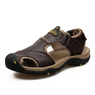 2025 Man's shoes Genuine Leather Men Sandals Summer Men's Shoes Outdoor Water Shoes Leather Sandals For Men men summer sandals