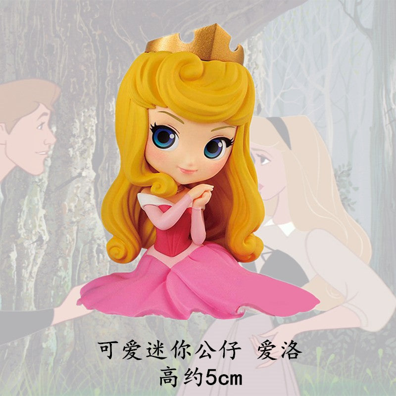 Original Qposket Disney Princess Ice And Snow Strange Love Elsa Ariel Belle Aurora Snow White Mermaid Mulan Cute Toy Doll