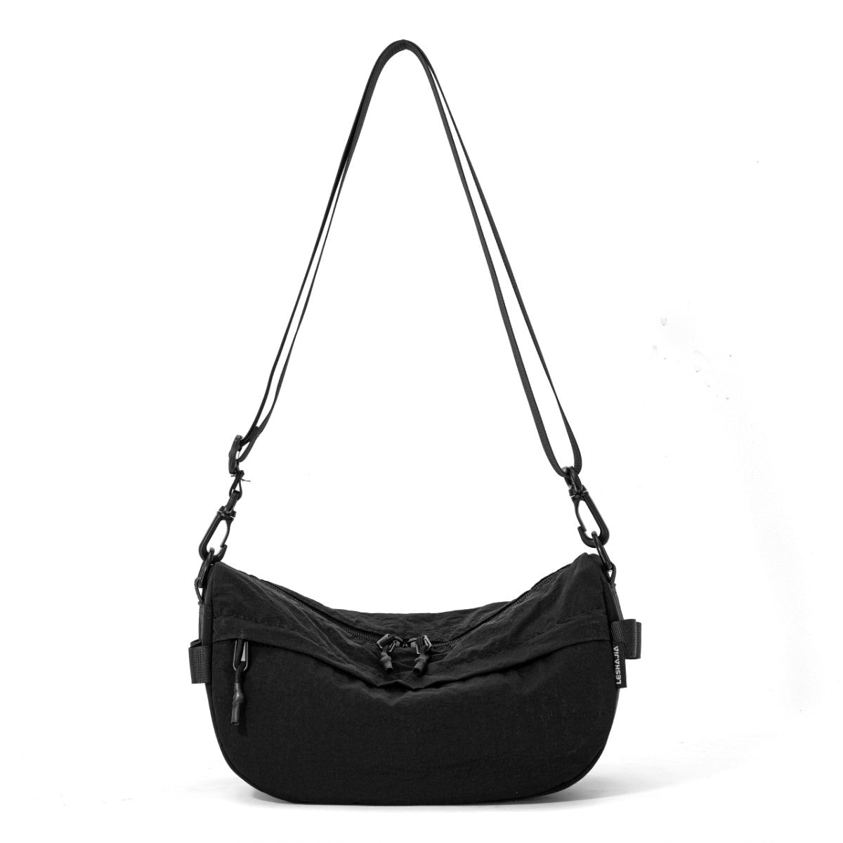 Japanese-Style Waterproof Lightweight Nylon Crossbody Bag, Lightweight Casual Multi-Pocket Unisex Phone Bag, Small Square Bag, Trendy for Hiking and Shopping