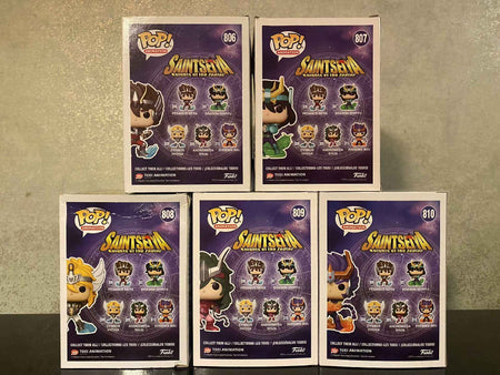 Funko Pop Saint Seiya Action Figure Cygnus Hyoga #808 Dragon Shiryu #807 Andromeda Shun #809 Phoenix Ikki #810 Vinyl Dolls Toys