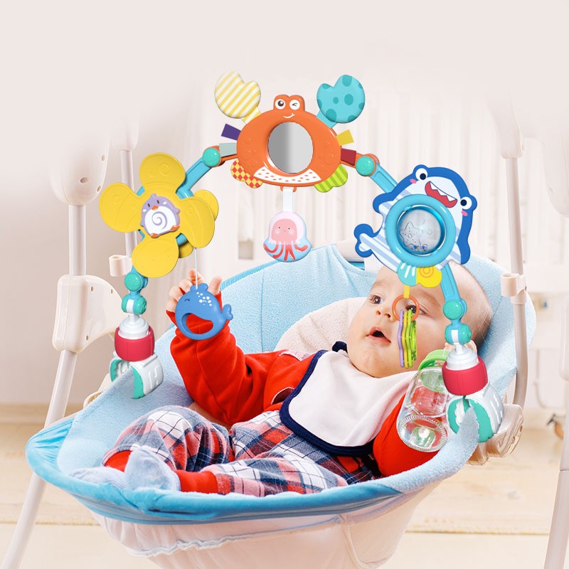 Baby Toy Toddler Cribs Cradles Hanging Bell Baby Stuff Newborn Stroller Stroller Play Arch Bed Toys for Babies 0 12 Months