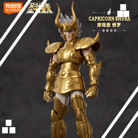 New Blokees Saint Seiya Champion Series Action Figure Shiryu Shura Deathmask Assembly Model Kit Figurine Collectible Toy Gifts