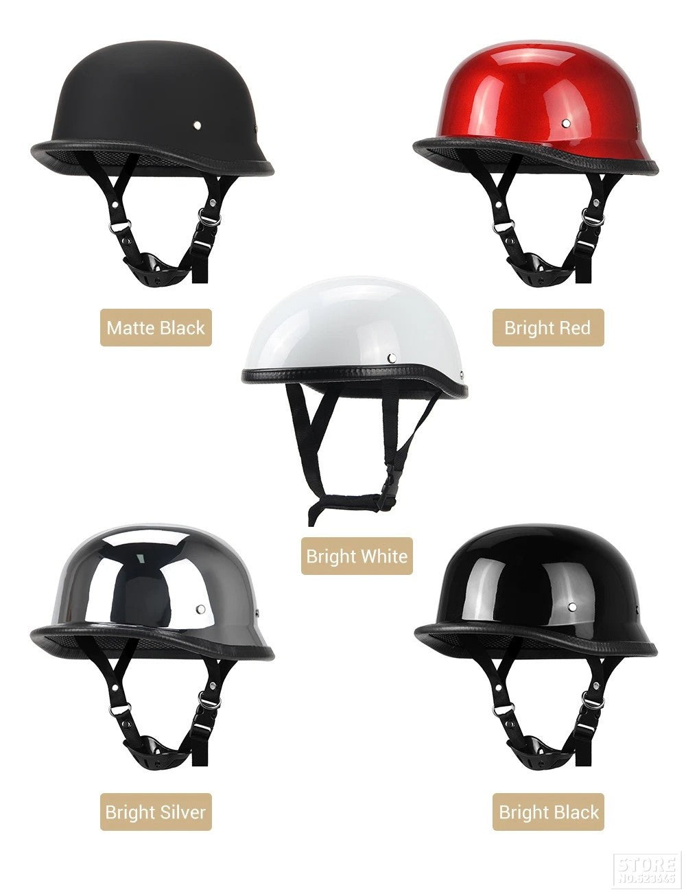 Motorcycle Helmet Fashion Capacete De Moto Retro Casco Moto German Vintage Moto Helmet DOT Certification Half Helmet Men Women