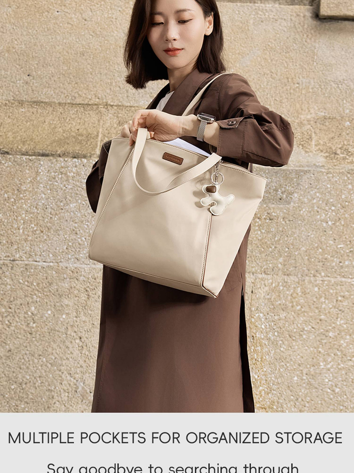 LEFF Luxury Women's Tote Bag Crossbody Bag High End Large Capacity Shoulder Bags Nylon Waterproof Commuting Bag Outdoor Bags