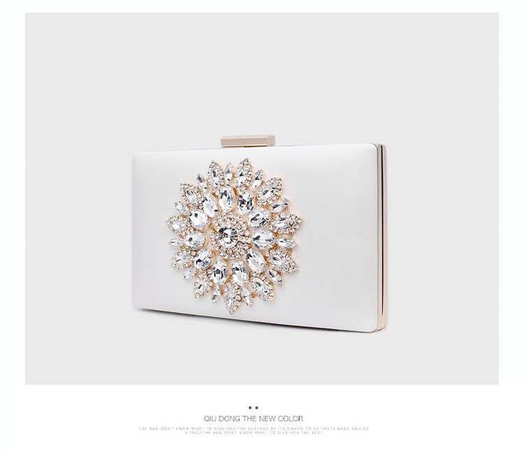 White Women Clutch Bag Wedding Clutch Purse Bridal Evening Crystal Summer Bags for Women 2021 Luxury Small Crossbody Bags
