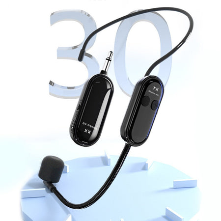2.4G Wireless Microphone Headset Long Range Headset Mic Head Handheld Mic 2 in 1 for Voice Amplifier Stage Speakers Teach
