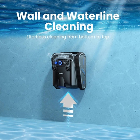Cordless Robotic Pool Cleaner, Pool Vacuum for Inground Pools with 4 Motors, Wall & Waterline Cleaning, 300min Battery Life