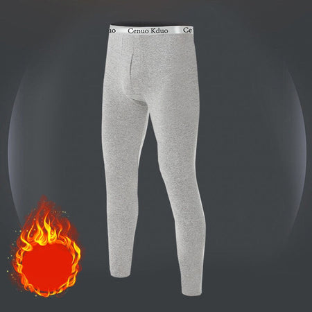 Men's Thermal Underwear Pants, Slim Leggings, Fleece Thickened Skinny Warm Long Pants, Men's Warm Pants For Autumn Winter