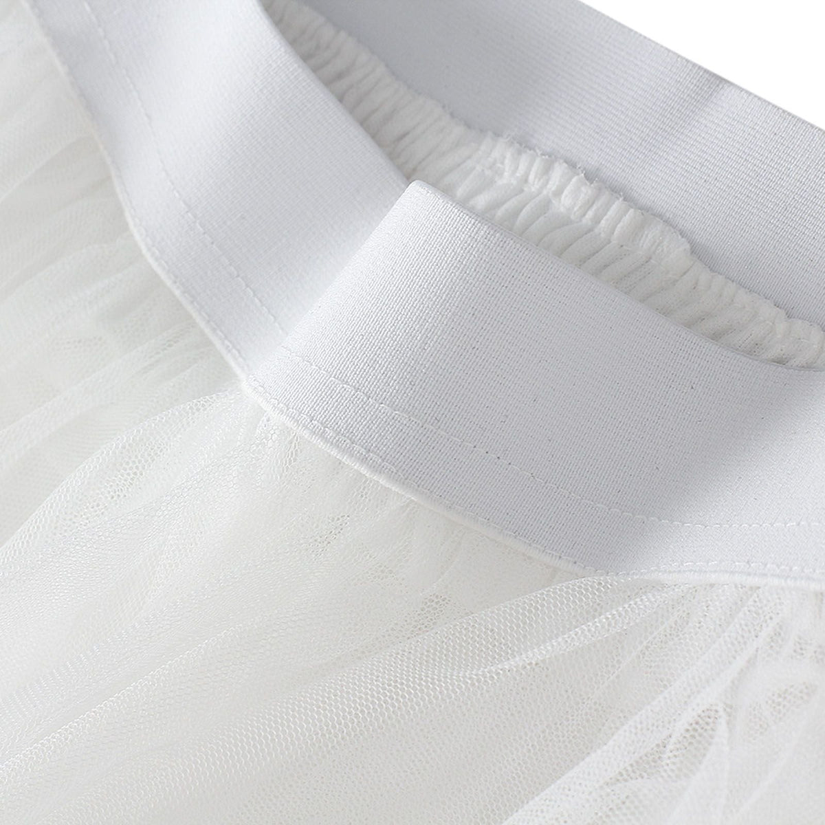 New Fairycore Lady ´s Fashionable Sexy Solid Color Mesh Skirt, Irregular Elastic Tulle Bubble Skirt, Daily Life and Vacation